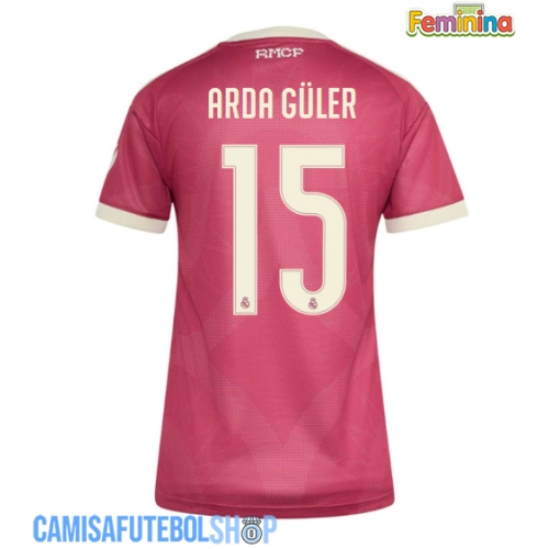Camisa de time de futebol Real Madrid Arda Guler #15 Replicas 3º Equipamento Feminina 2026-27 Manga Curta